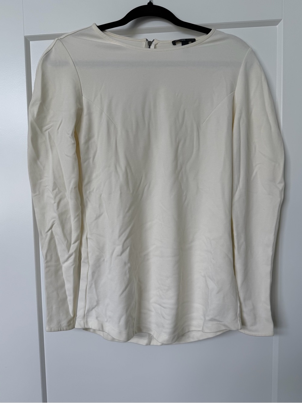 Mango Cream Boatneck Long Sleeve Top